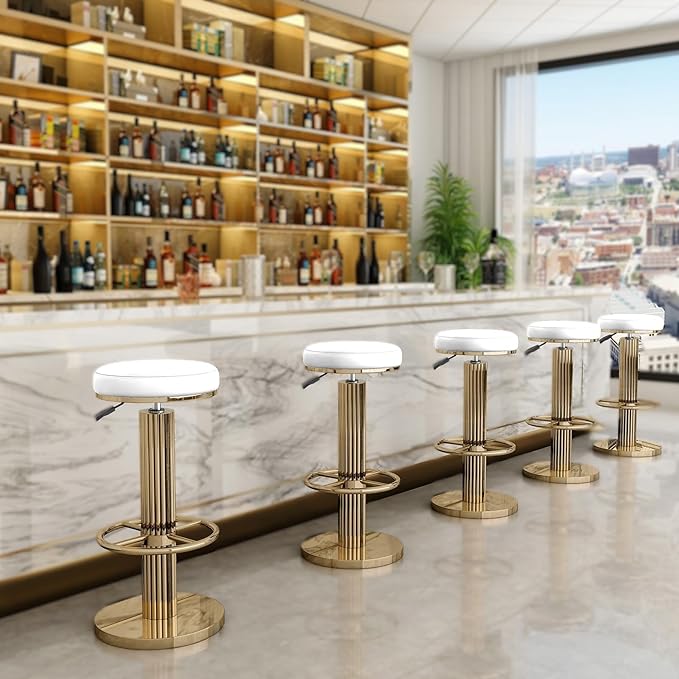 FUNROLUX Bar Stools Counter Height Bar Stools Modern Adjustable Swivel Counter - Image 8