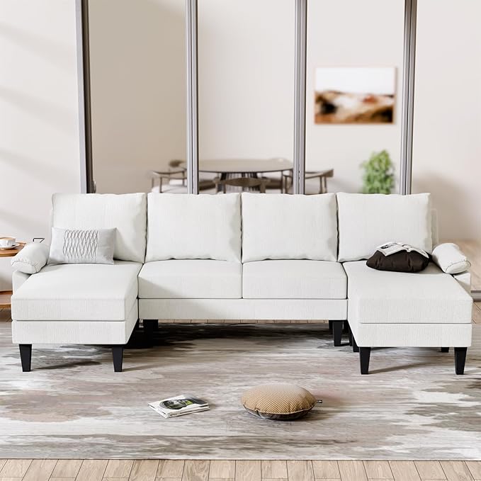 U Shaped Sectional Couch, Convertible Modular Sectional Sofa - Image 6