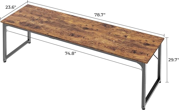 Huuger Computer Desk, 80 Inch Office Desk, Gaming Desk - Image 3