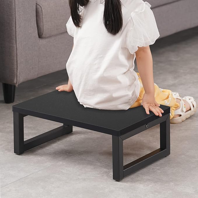 Snughome Wooden Step Stools for Adults Kids, Solid Portable Wooden Bedside Step - Image 2