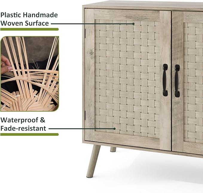 Farmhouse Sideboard Cabinet, Buffet Storage Cabinet - Image 3