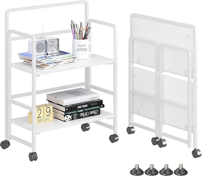 4NM 2 Tiers No-Assembly Folding Bookshelf by 4NM