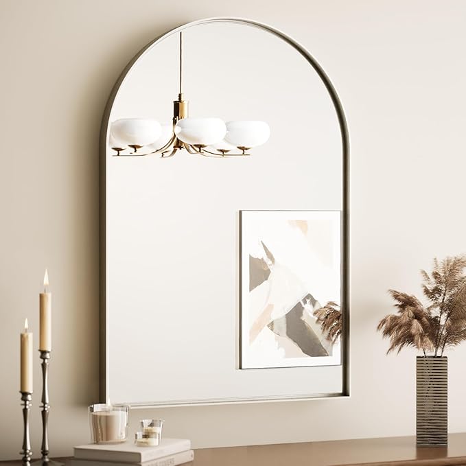 TokeShimi 26x38 Silver Arched Mirror Bathroom by RefinedBathroomAccessories