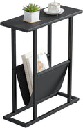 Yusong Small Narrow Side Table for Small Spaces, 17.7" W Slim End Table by Yusong