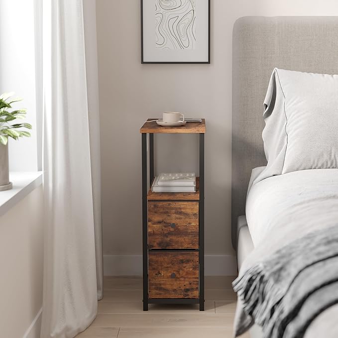TUTOTAK Small Narrow End Table, Side Table, Nightstand - Image 7