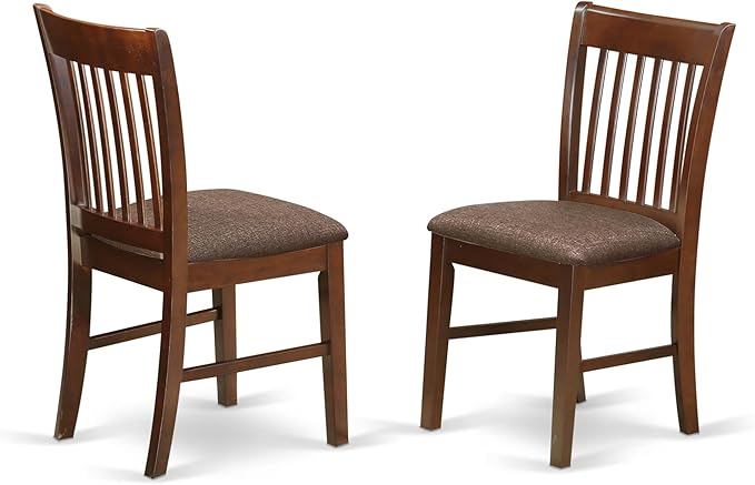 East West Furniture HBNF5-MAH-C 5 Piece Dining Table Set - Image 4