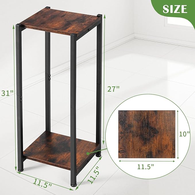 Tall Plant Stand Indoor, 31 Inch Plant Stands, 2 Tier Metal Plant Stand - Image 5