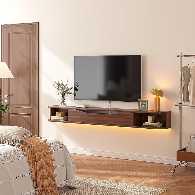 Floating TV Stand, Floating TV Console, Under TV Shelf - Image 8