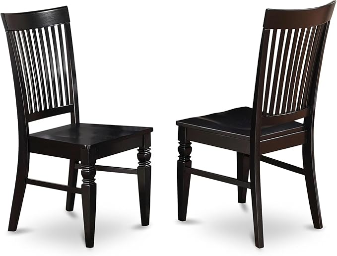 East West Furniture DLWE5-BLK-W 5 Piece Dinette Set - Image 4