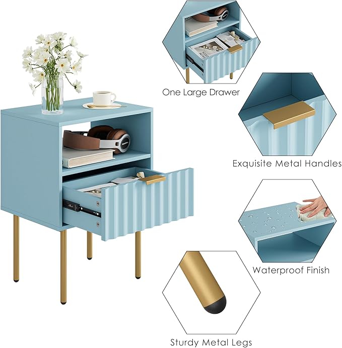 Nightstand, Modern Bedside Table - Image 8