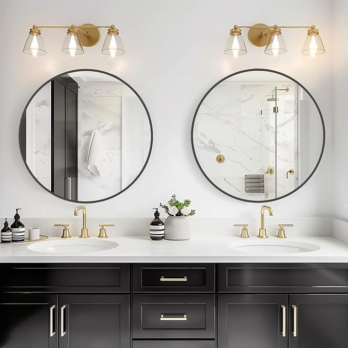 HOMECOOKIN Round Wall Mirror 20" Black Circle Mirror - Image 3