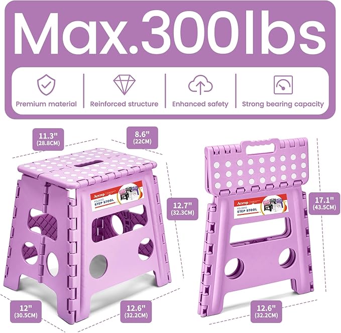 ACSTEP 13 Inch Folding Step Stool, Foldable Step Stools - Image 3