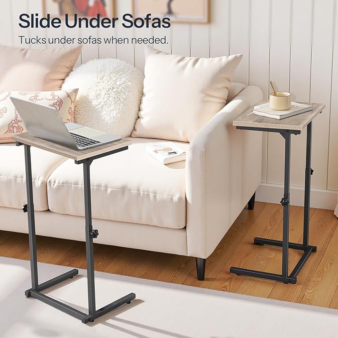 HOOBRO C Shaped End Table, Adjustable Height Side Table - Image 5
