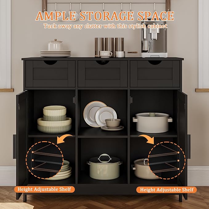Storage Cabinet, Coffee Bar Cabinet - Image 4