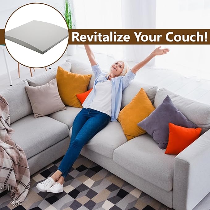 moonoom 22"x22" Couch Cushion Support, Curved High Density Foam Replacement - Image 5