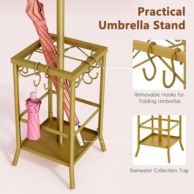 Hoctieon Coat Rack Freestanding, Coat Tree - Image 6