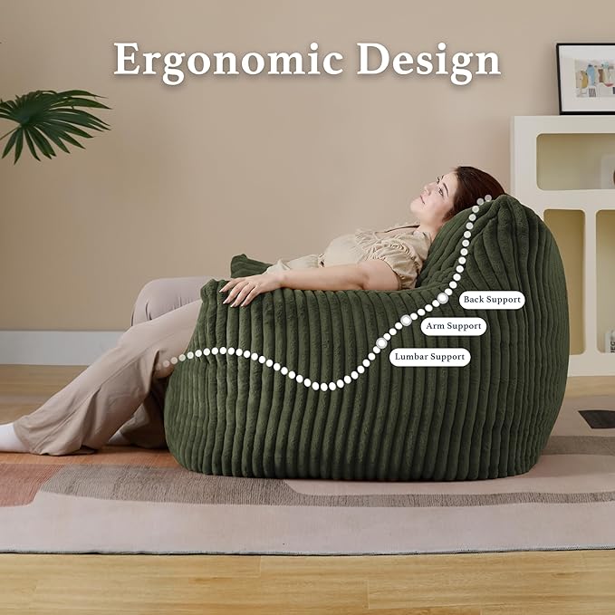 Giant Plush Bean Bag Chair for Adults - Image 7