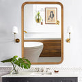 WallBeyond Wood Framed Mirrors for Bathroom, 24x36 Inch Wooden Frame Wall by WallBeyond
