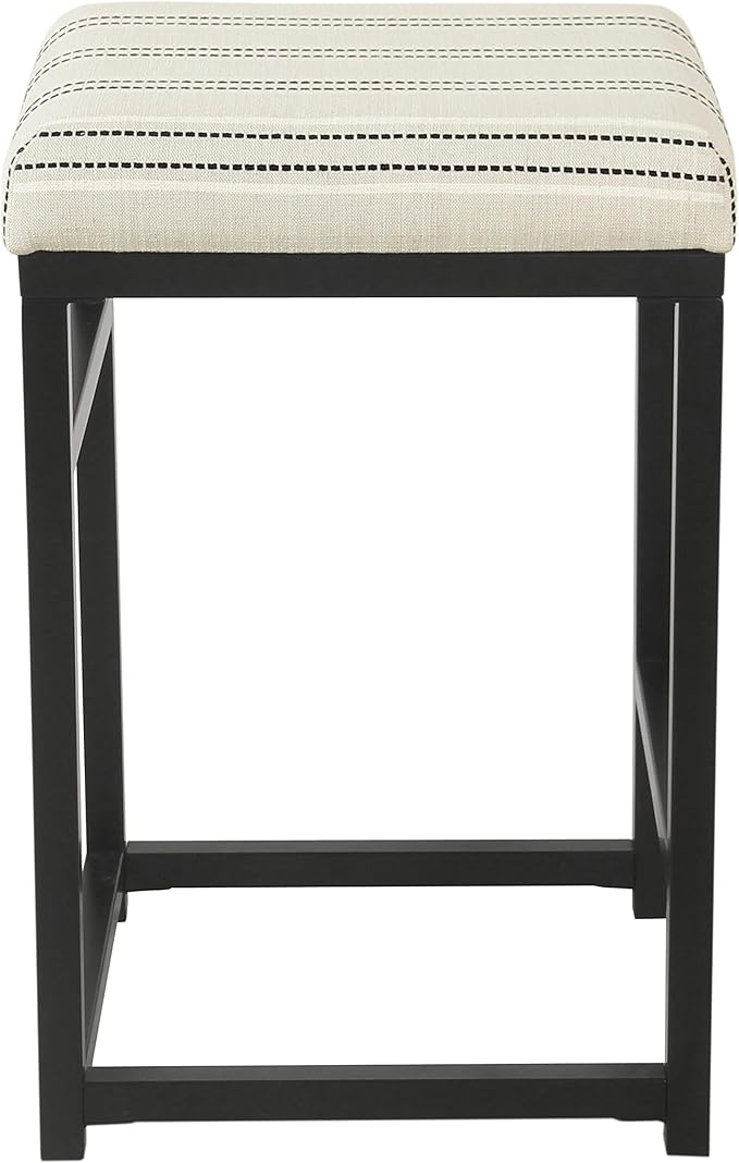 HomePop Home Decor | Modern 24-Inch Counter Stool | Backless Metal Frame Bar - Image 5