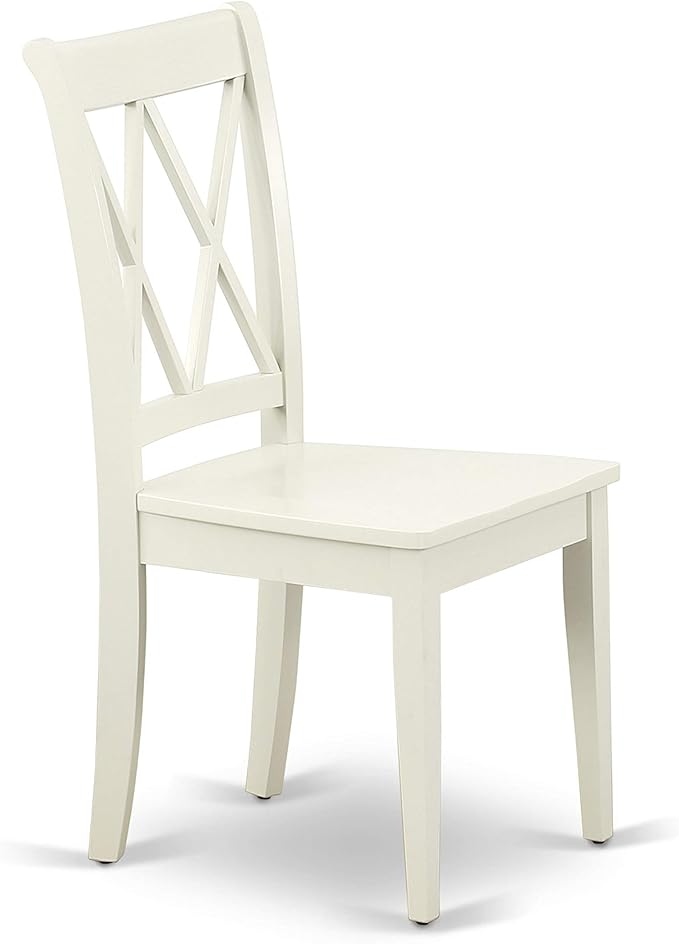 East West Furniture SHCL5-LWH-W 5 Piece Dining Table Set - Image 6
