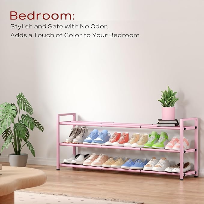 Bumusty 3-Tier Long Expandable Shoe Rack - Image 4