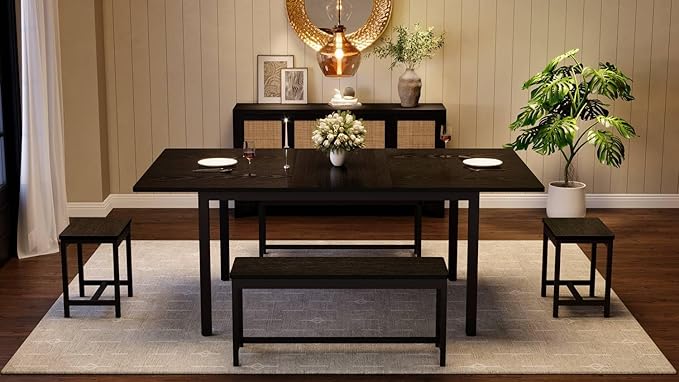 IDEALHOUSE 5-Piece Extendable Dining Table Set - Image 9