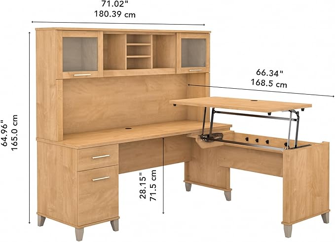 Bush Furniture Somerset 3 Position Sit to Stand L Shaped Desk - Image 3