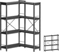 Huuger 4 Tier Bookshelf, L Shaped Corner Bookshelf by Huuger