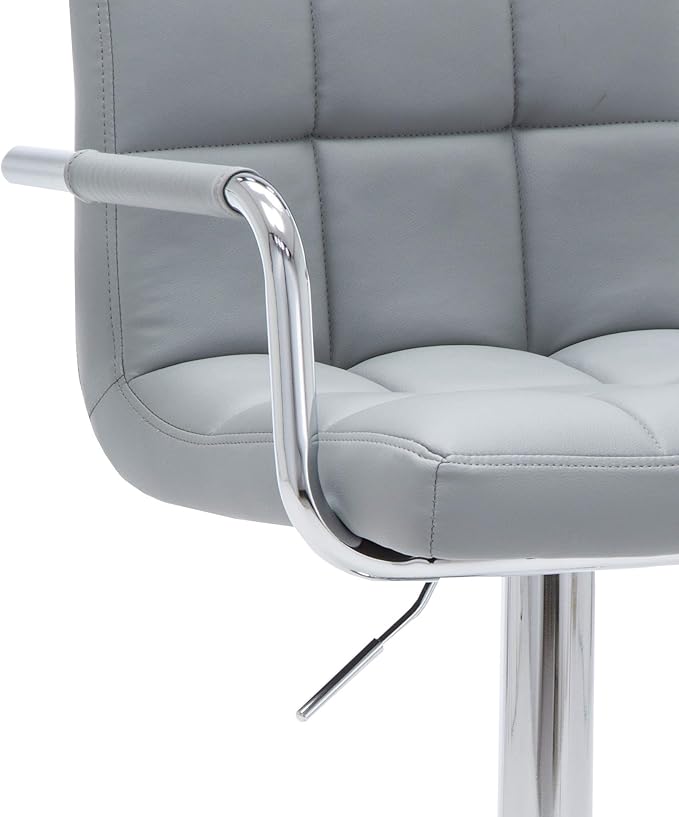 AC Pacific Contemporary Adjustable Swivel Kitchen Bar Stool Chair - Image 7