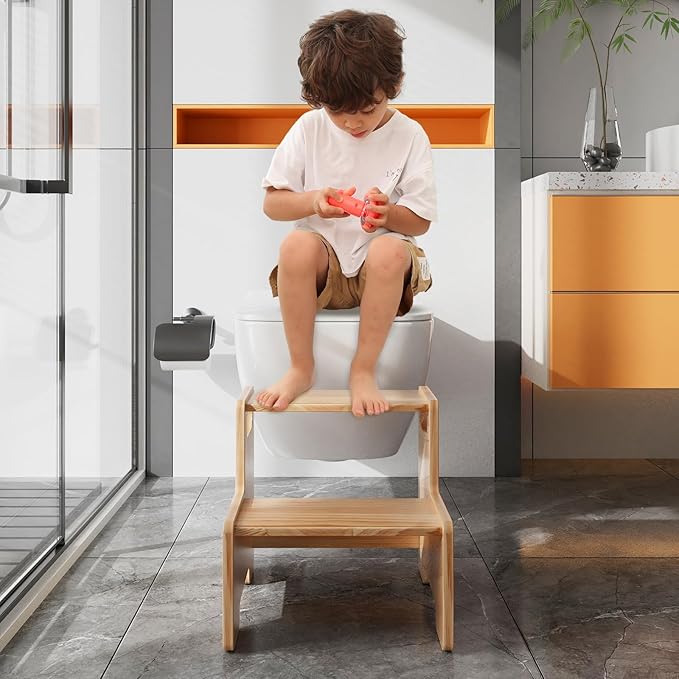 Wooden Step Stool, Two Step Stool - Image 2