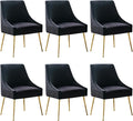 Modern Velvet Dining Chairs Set of 6, Contemporary Upholstered Furniture by HOLILA