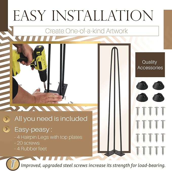 TEN49 Heavy Duty Hairpin Table Legs - Image 6