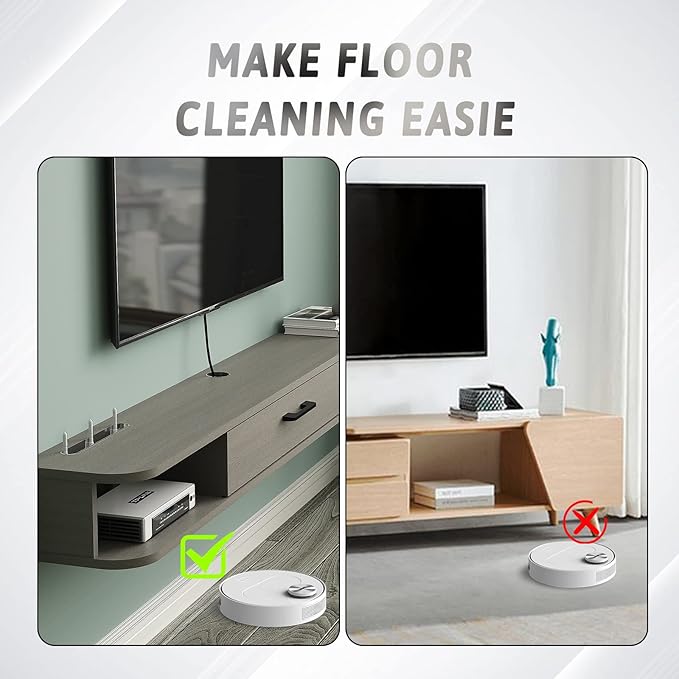 Pmnianhua Floating TV Stand, Floating TV Shelf - Image 4