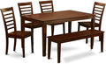 East West Furniture CAML6C-MAH-W 6 Piece Modern Dining Table Set Contains a by EastWestFurniture