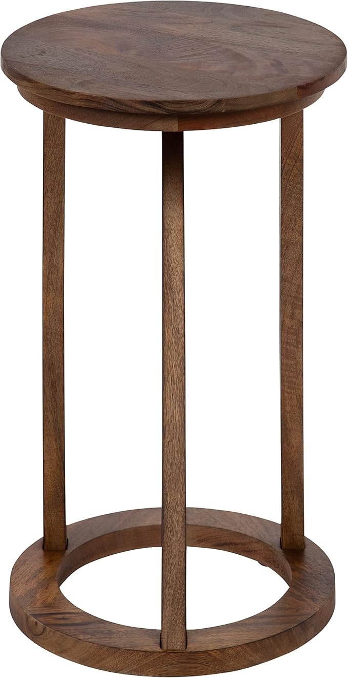 Kate and Laurel Aja Modern Side Table; 15 x 15 x 23; Walnut Brown; Decorative - Image 5