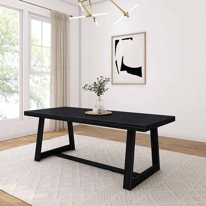 Plank+Beam 84 Inch Farmhouse Dining Table, Solid Wood Rustic Kitchen Table by PlankBeam