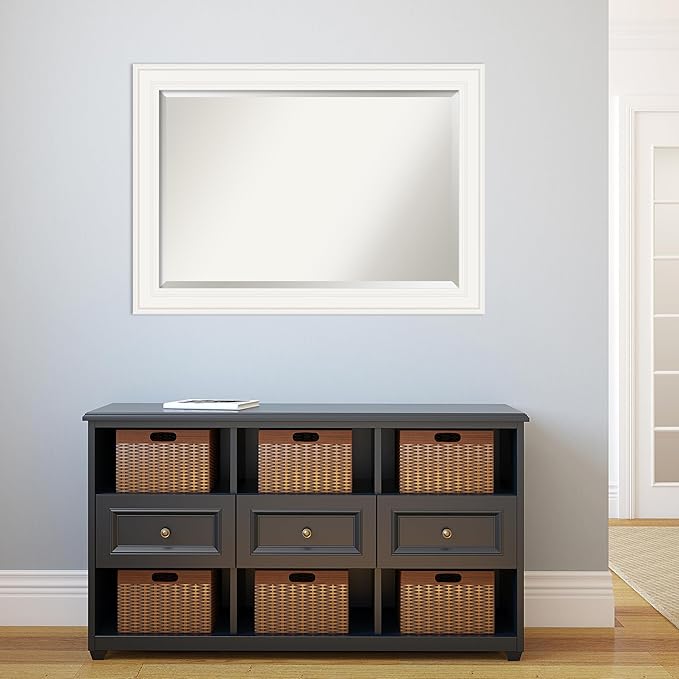 Amanti Art White Bathroom Mirror - Image 5
