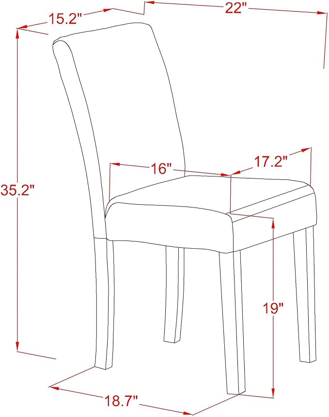 East West Furniture AMAB3-AWA-05 3 Piece Kitchen Table Set - Image 16