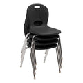 Learniture LNT-116-CSW-BK Learniture Structure Series Stackable School Chairs by Learniture