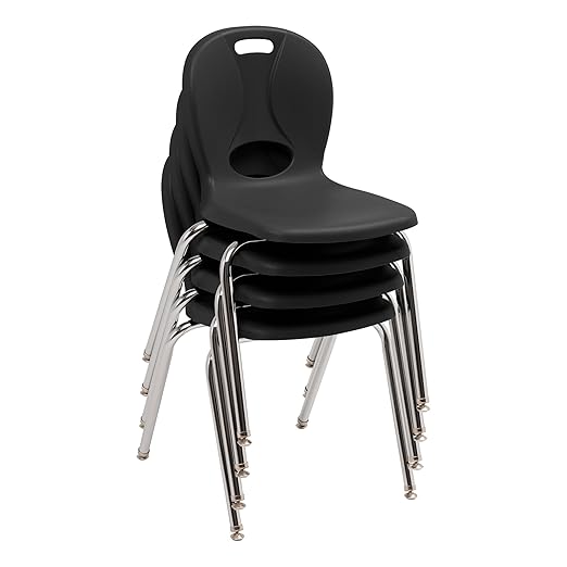 Learniture LNT-116-CSW-BK Learniture Structure Series Stackable School Chairs by Learniture