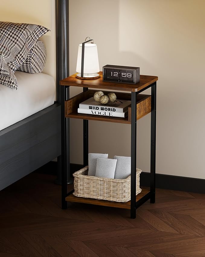 Side Table, 25 inch High End Table, Small Bedside Table - Image 5