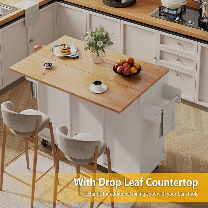 51.5'' Rolling Kitchen Island - Image 4