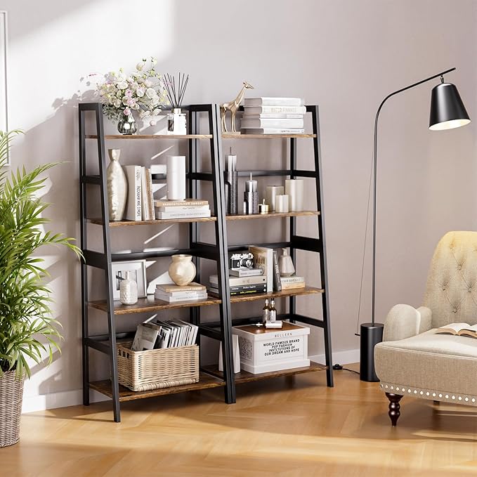 HITNET Ladder Shelf, 4 Tier Bookshelf - Image 9