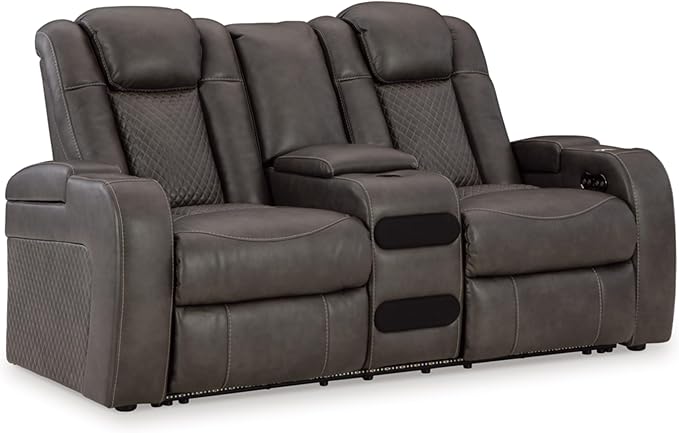 Signature Design by Ashley Fyne-Dyme Contemporary Power Reclining Loveseat by SignatureDesignbyAshley