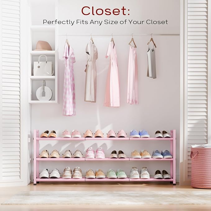 Bumusty 3-Tier Long Expandable Shoe Rack - Image 2