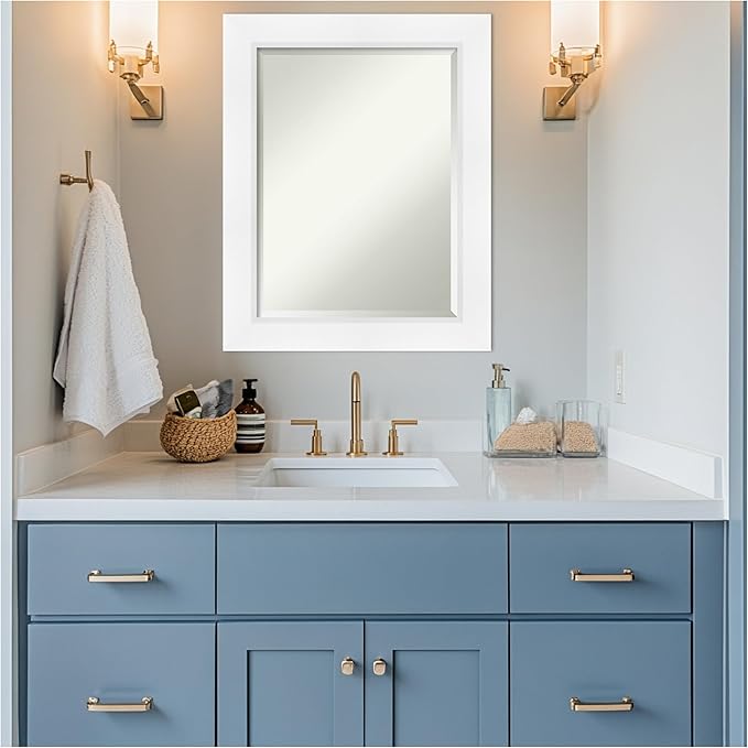 Amanti Art White Bathroom Mirror - Image 6
