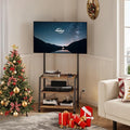 HOOBRO Rolling TV Stand with Mount and Power Outlet Up to 55 inch TV, Corner by HOOBRO
