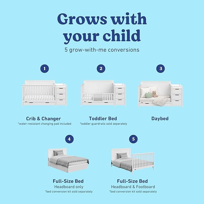 Graco Hadley All-in-One Convertible Crib & Changer – GREENGUARD Gold Certified - Image 4