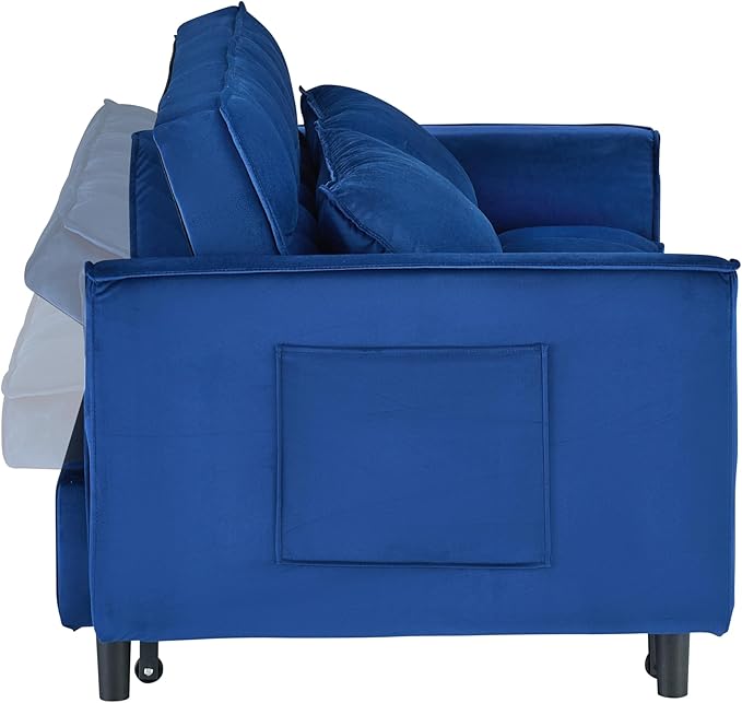 Ball & Cast 55" Convertible Sofa Bed, 3 in 1 Sleeper Sofa W/Pull-Out Bed - Image 15