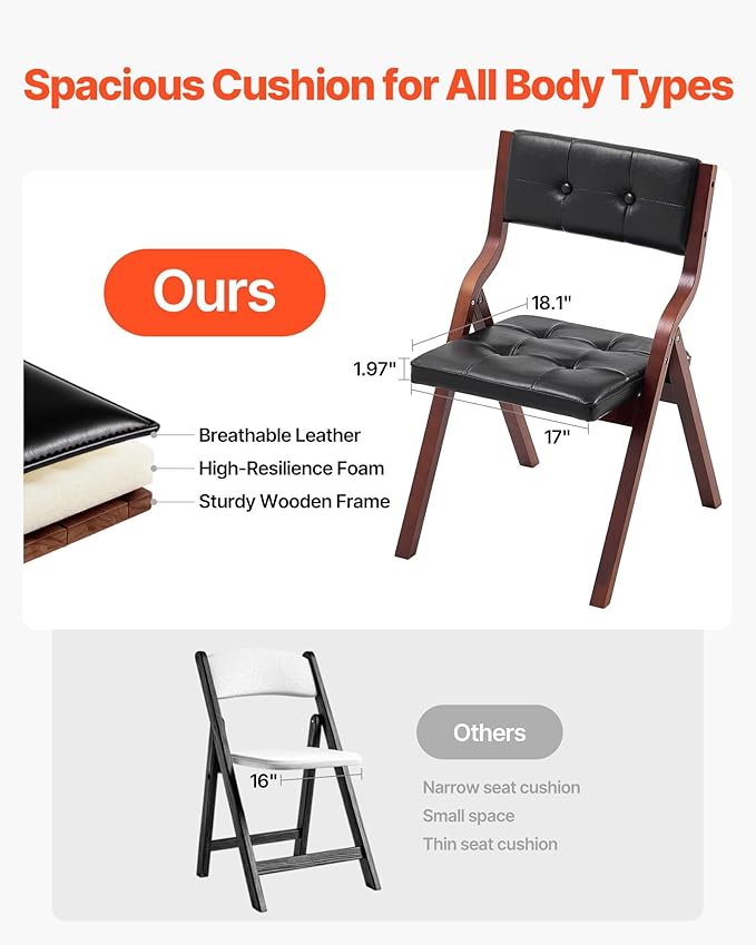 VEVOR Wooden Folding Chairs - Image 5